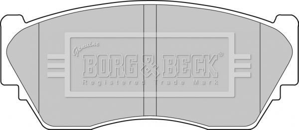 BORG & BECK Комплект тормозных колодок, дисковый тормоз BBP1253